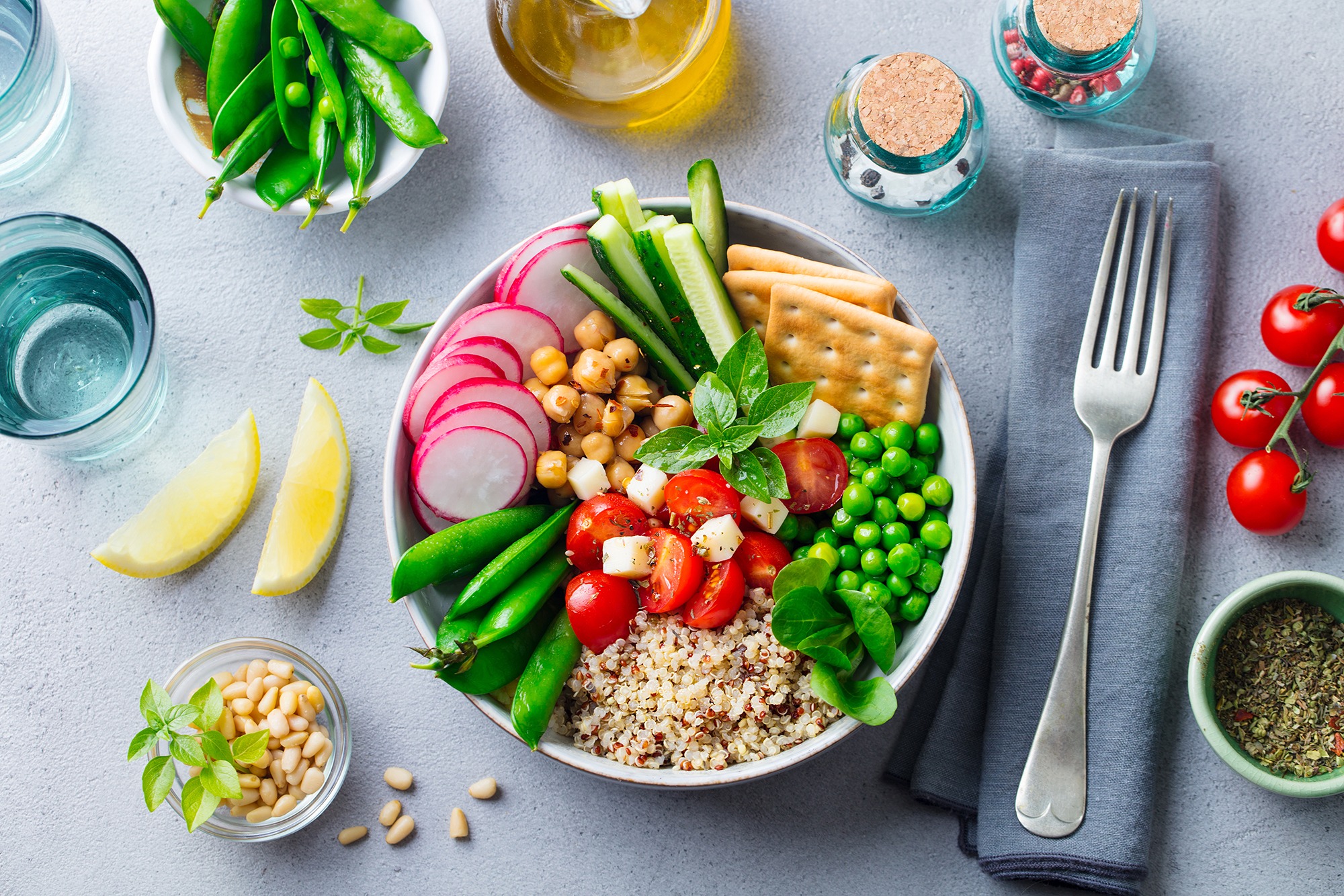 Healthy vegetarian salad